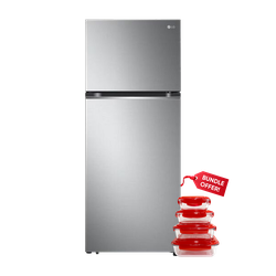 LG GN-B312PLGB Top Mount Freezer Fridge, 315 L - Smart Inverter Compressor, LinearCooling™, DoorCooling+™ + Get a Free Food Storage Container Set