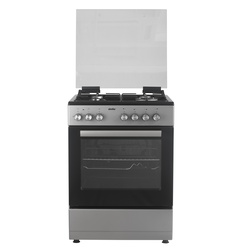 SIMFER Cooker 4 Gas - F6405SEWBG Black Top and Rest Inox Grey