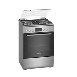 BOSCH Cooker 4 Gas + Electric oven - HXQ38AE50M Semi inox