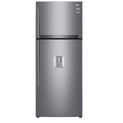 LG GL-F652HLHU Refrigerator, Top Mount Freezer, 438L – Silver