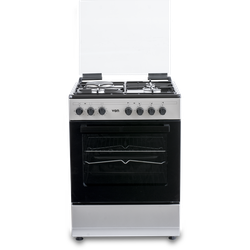 Von Cooker 3 Gas + 1 Electric -  VCF653131NSY Enamel Black Inox Grey