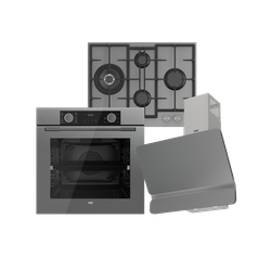 Von VBBG6541WFD 4 Gas Hob - 65cm, Glass + Get a FREE Von VBO60101DFD Built-in Oven & Von VBDI641DFD Hood