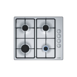 Bosch PBP6C5B60M 4 Gas Built In Hob, 60cm, Side Knobs - Stainless Steel