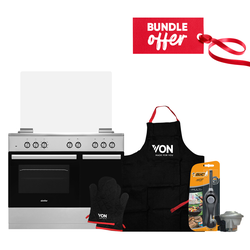 Simfer 9506NEI Prof Cooker 5 Gas + Electric Oven & Cylinder Compartment+ Get Bic lighter + Gas Regulator + Apron & Mitten Set Free