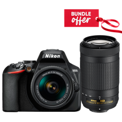 Nikon D3500 DSLR Camera + Get Nikon Nikkor AFP DX 70-300 F4.5-6.3G Non VR Free
