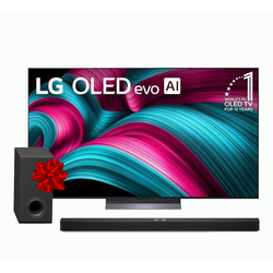LG 77" OLED77C56LA  OLED 4K TV - OLED Evo, Dolby Vision & Atmos, Magic remote, a9 AI Processor Gen8, webOS25 + LG S90TY Soundbar - 570W