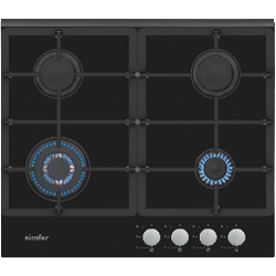 Simfer H6403HGSSP 4 Gas Hob, Wok - 60CM