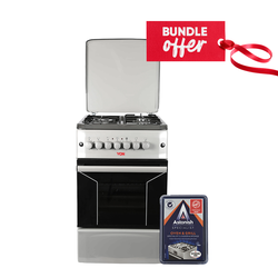 Von F5N31E2.S.E/VAC5F031PS 3 Gas +1 Electric - Silver + Get Free Astonish Specialist Oven & Grill Cleaner