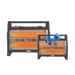 Von VHB163MQYK Bar Heater, 1600W - Dark Grey + Get 1 FREE