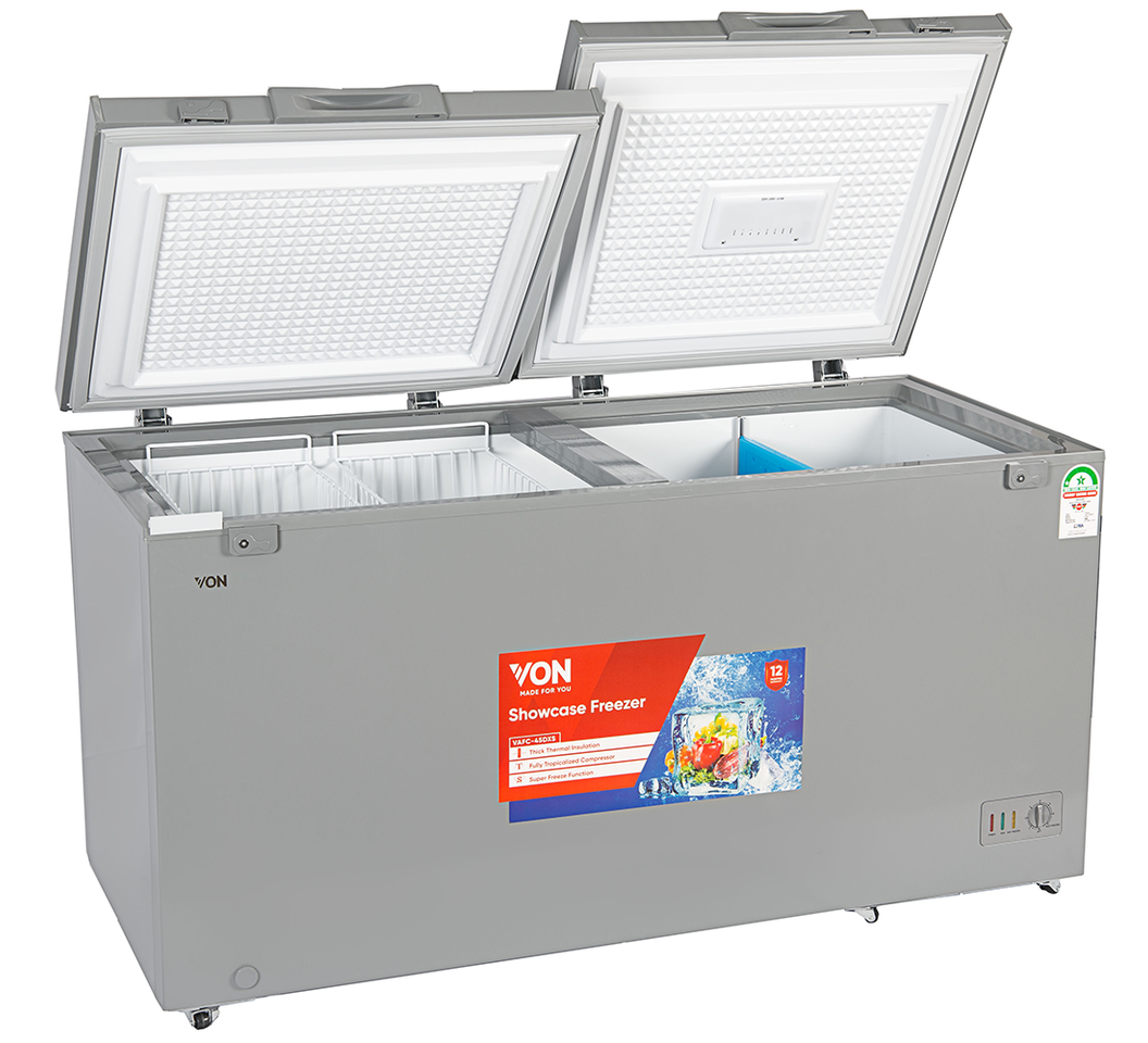 Von VAFC45DXS Chest Freezers, 445L Grey hotpoint.co.ke