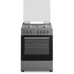 VON Cooker 4 Gas + Electric oven - VAC6SV40UX Semi Inox