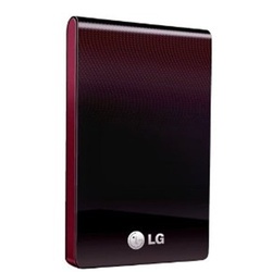 LG External Hard Drive 320GB - Red wine