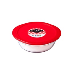 Ocuisine Round Dish + Red Lid - 2.3L