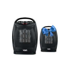 Von VHF182MLK Fan Heater, 1800W - Black + Get 1 FREE