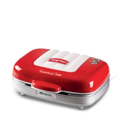 ARIETE Sandwich Maker 3-IN-1 Retro Party - 700W, Red