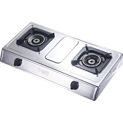Von VCT2XWGX Table Top Dual Burner - Stainless Steel