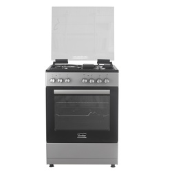 SIMFER Cooker 3 Gas + 1 Electric - F6314SERBG Black Top Inox Grey