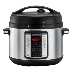 Black+Decker PCP1010-B5 10L Pressure Cooker, Stainless Steel - 1350W