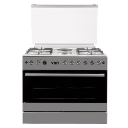 VON Cooker 4 Gas + 2 Electric, wide oven - VAC9F042WX Semi inox