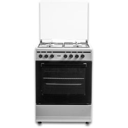 Von Cooker 3 Gas + 1 Electric -  VCF653151FSY Thick Enamel Inox Grey