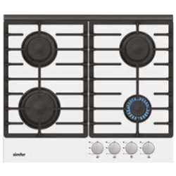 Simfer H6403HGSBP 4 Gas Hob, Wok - 60CM