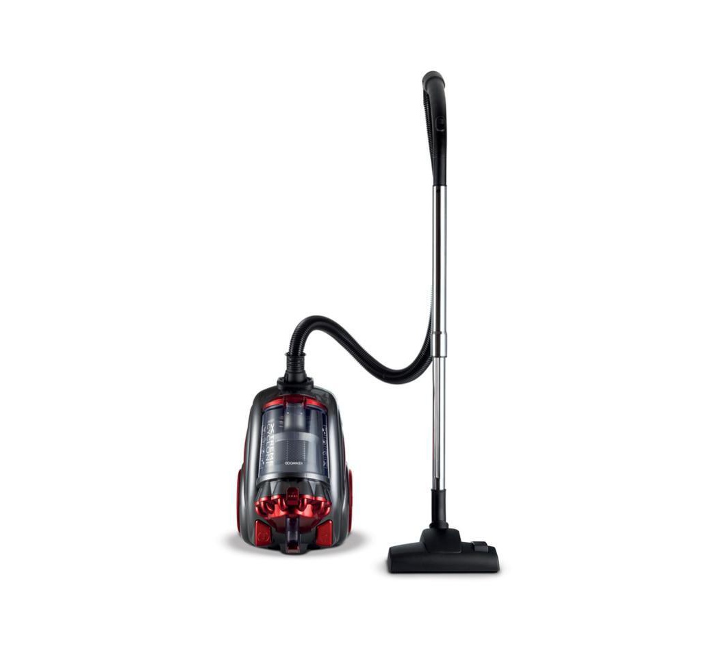Kenwood VBP80.000RG Dry Bagless Vacuum Cleaner, 3.5L Black & Red