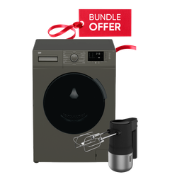 Beko BAW389 UK Front Load Washing Machine, Grey - 9KG + Get FREE HMM81504BX Beko Hand Mixer