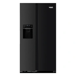 Von VRZ-520NVAK Side by Side Fridge, 513L Inverter, Dark Inox - Black