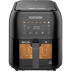 Black & Decker SAF80W-B5 Air Fryer Digital - 8L, Black