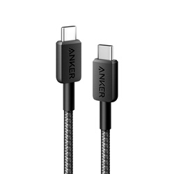Anker A81F5H11 322 USB-C to USB-C Cable, 3ft Braided - Black