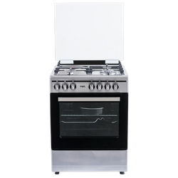 Von Cooker 3 Gas + 1 Electric -  VCF663151FSY Thick Enamel Inox Grey