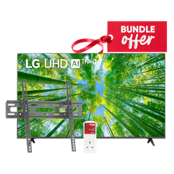 LG 55UQ80006LD 55" LED TV - UHD, SMART, ThinQ + Get Von LCD Mount (47"-90") & Von 7 AMPS Volt Protector FREE