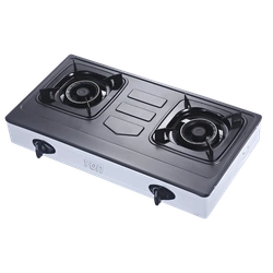 Von VCT2TRGY Table Top Dual Burner - Grey