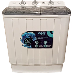 Von VALS-75BWY Twin Tub Washing Machine, white - 7.5KG