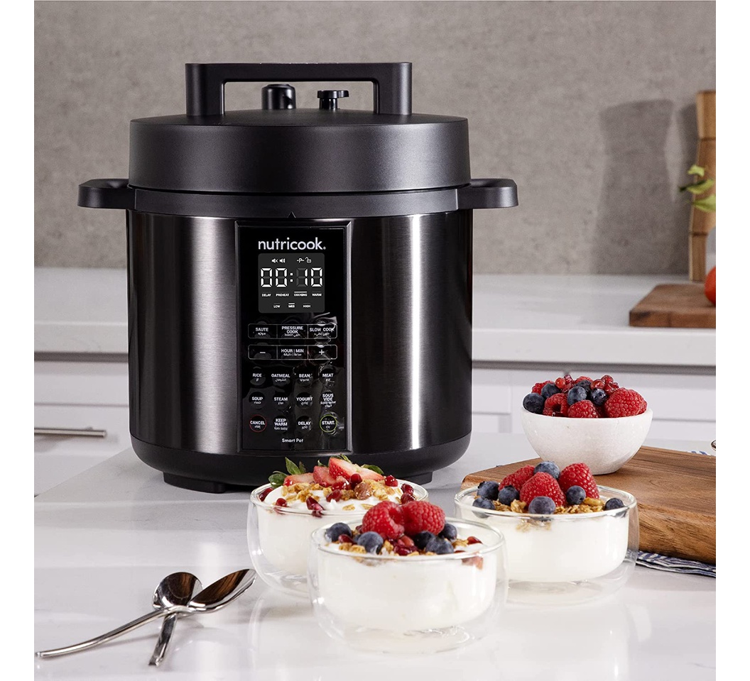 Nutricook NCSP204K Smart Pot 2 Pressure Cooker, 6L + Free Nutricook