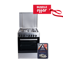 Von VAC6S031UX 3 Gas + 1 Electric Cooker + Get Free Astonish Specialist Oven & Grill Cleaner