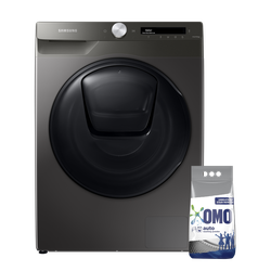 Samsung WD90T554DBN/NQ Front Load Washer Dryer, 9/6 KG - Silver + Get a FREE 4.5KG Omo Auto Washing Detergent