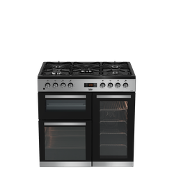 BEKO Cooker 5 Gas, triple cavity - KDVF90X  Semi inox