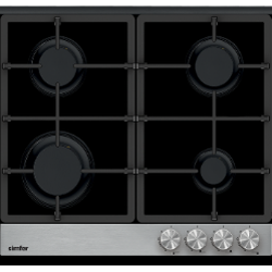 Simfer H6403AGSSP 4 Gas Hob, Stainless Steel - 60CM