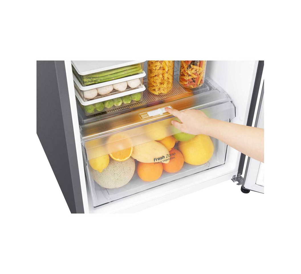 LG GNB272SQCB Refrigerator, Top Mount Freezer, 254L Silver