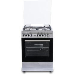 Von Cooker 3 Gas + 1 Electric -  VCF663161FSX Cast Iron Semi Inox