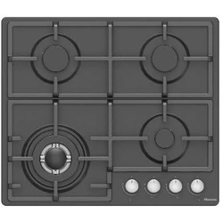 Hisense HGH641BS01 Built In Hob 4 Gas, 60CM - Black Stainless Steel