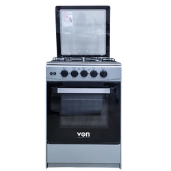 VON Cooker 4 Gas + Gas oven - 5534 Stainless steel