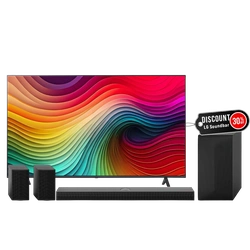 LG 65" 65NANO80T6A NanoCell TV 4K - WebOS24, Magic Remote, HDR10 Pro + Get 30% OFF LG S65TR Soundbar