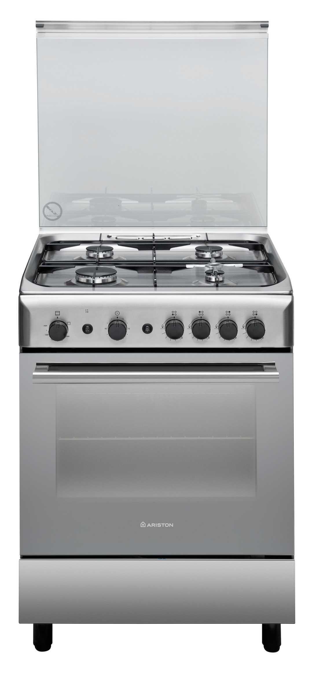 Ariston A6GG1F(X) 4 Gas Cooker - Stainless Steel | hotpoint.co.ke