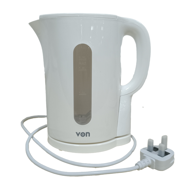 Von VKCL17CDK Cordless Kettle, 1.7L - White | hotpoint.co.ke